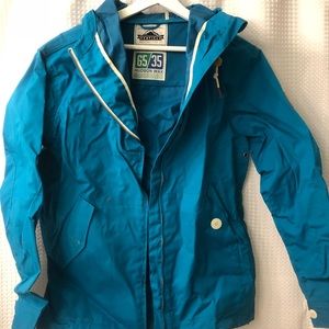 Light blue rain coat